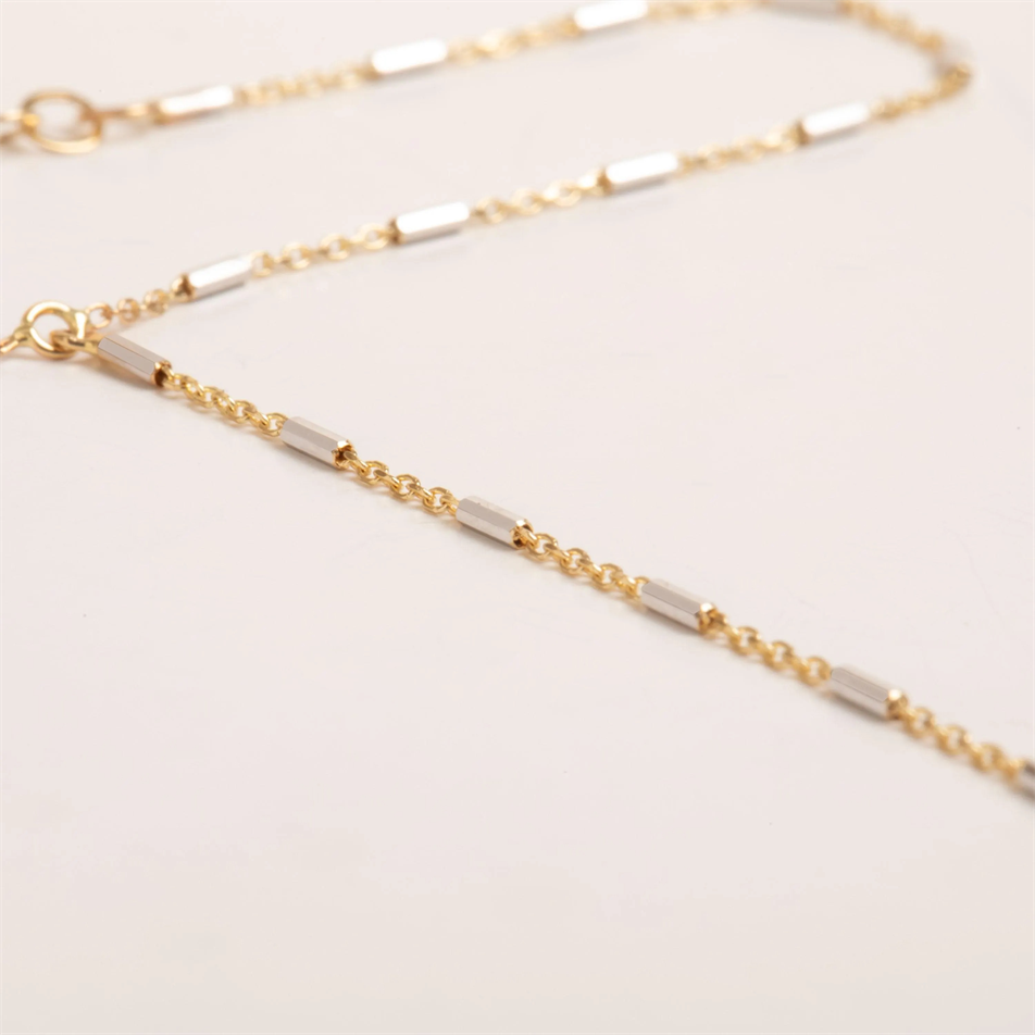 Gold Bar Station Hand Chain Bracelet