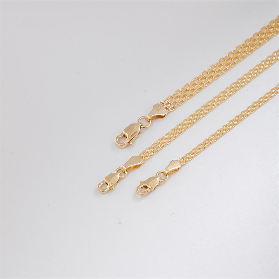 Gold Bismarck Curb Chain Bracelet
