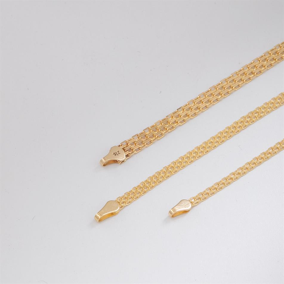 Gold Bismarck Curb Chain Bracelet