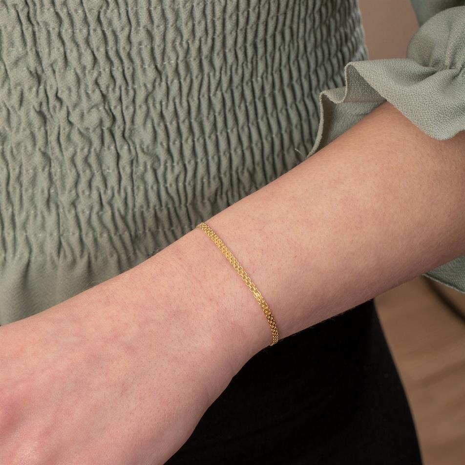 Gold Bismarck Curb Chain Bracelet