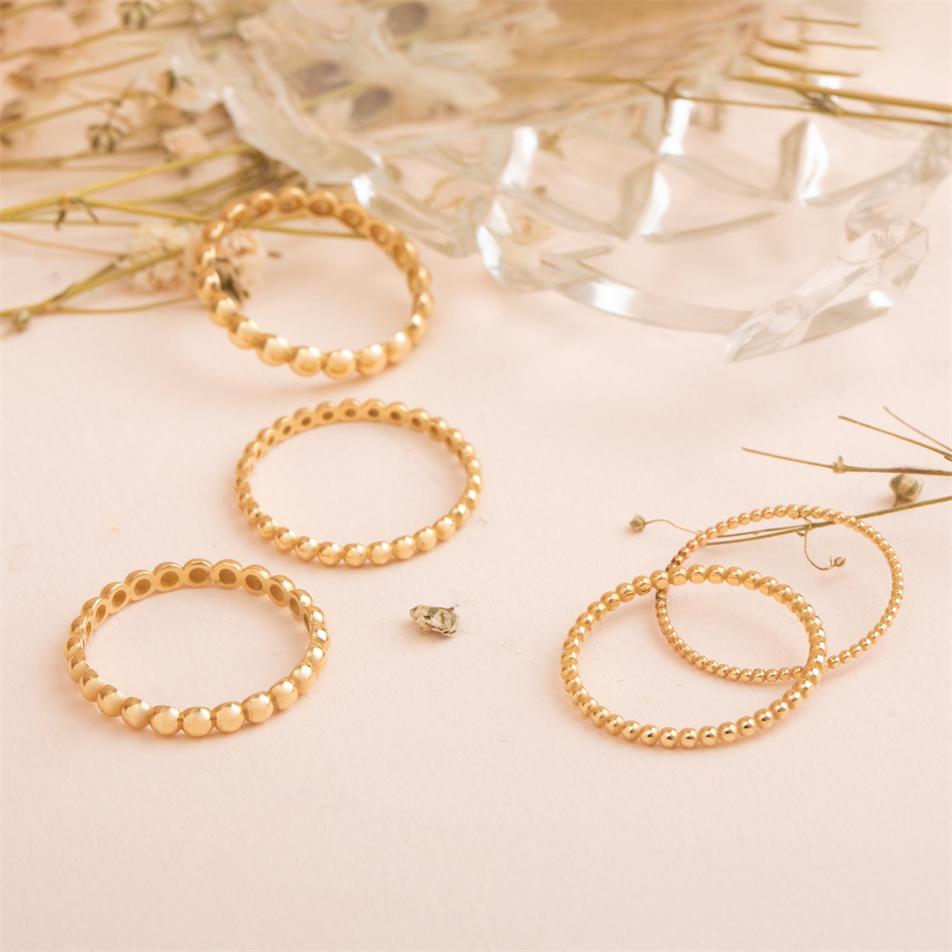 Gold Beaded Ring