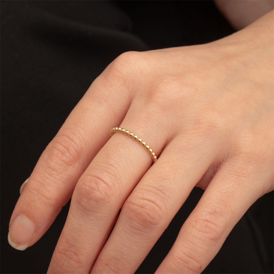 Gold Beaded Ring