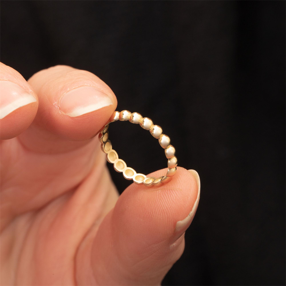 Gold Beaded Ring