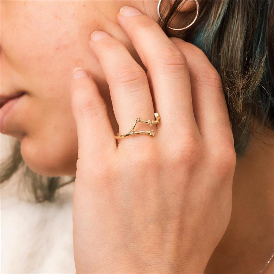Solid Gold Constellation Diamond Ring