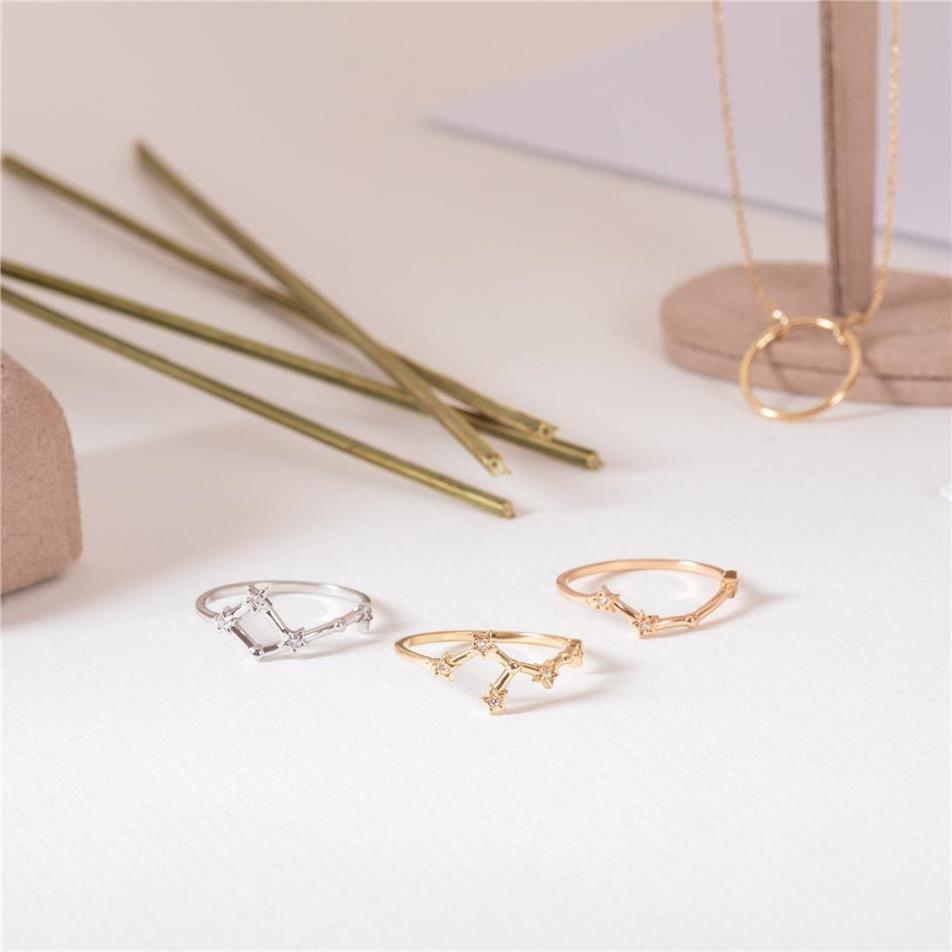 Solid Gold Constellation Diamond Ring