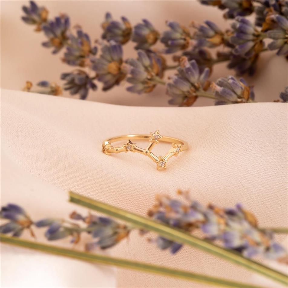Solid Gold Constellation Diamond Ring