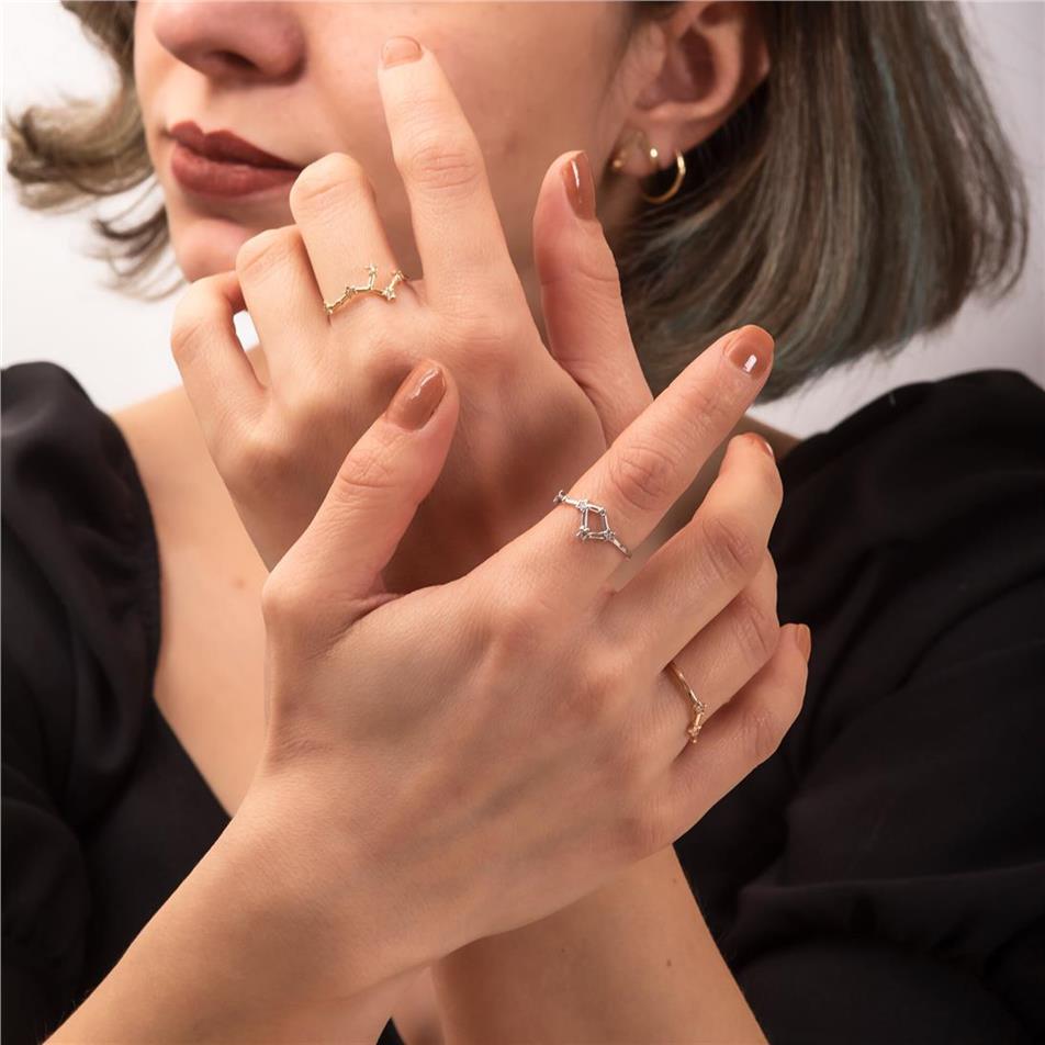 Solid Gold Constellation Diamond Ring