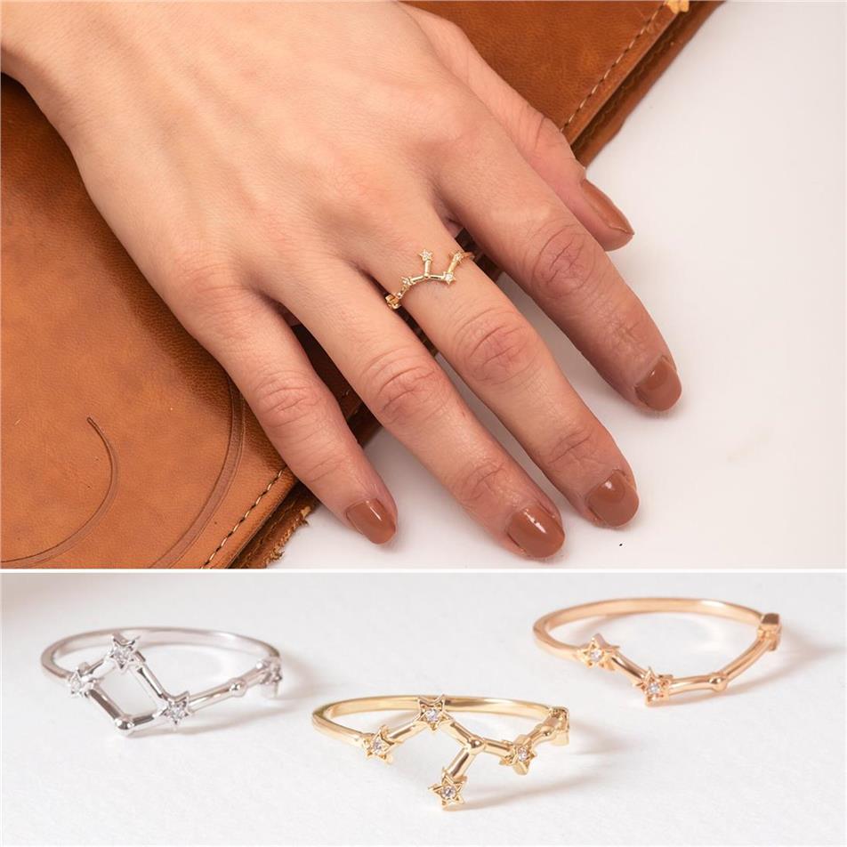 Solid Gold Constellation Diamond Ring