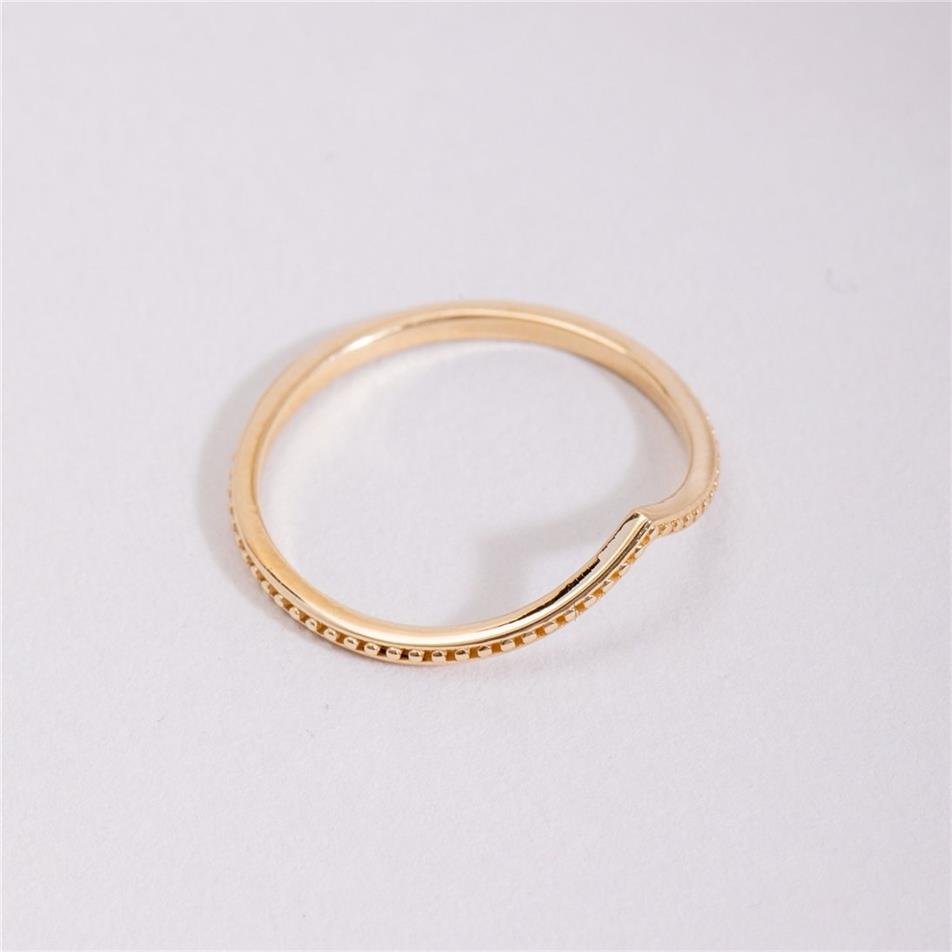 Solid Gold Chevron Ring 