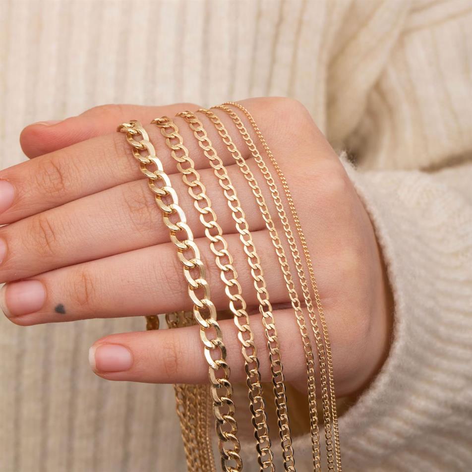 Gold Cuban Curb Chain Bracelet
