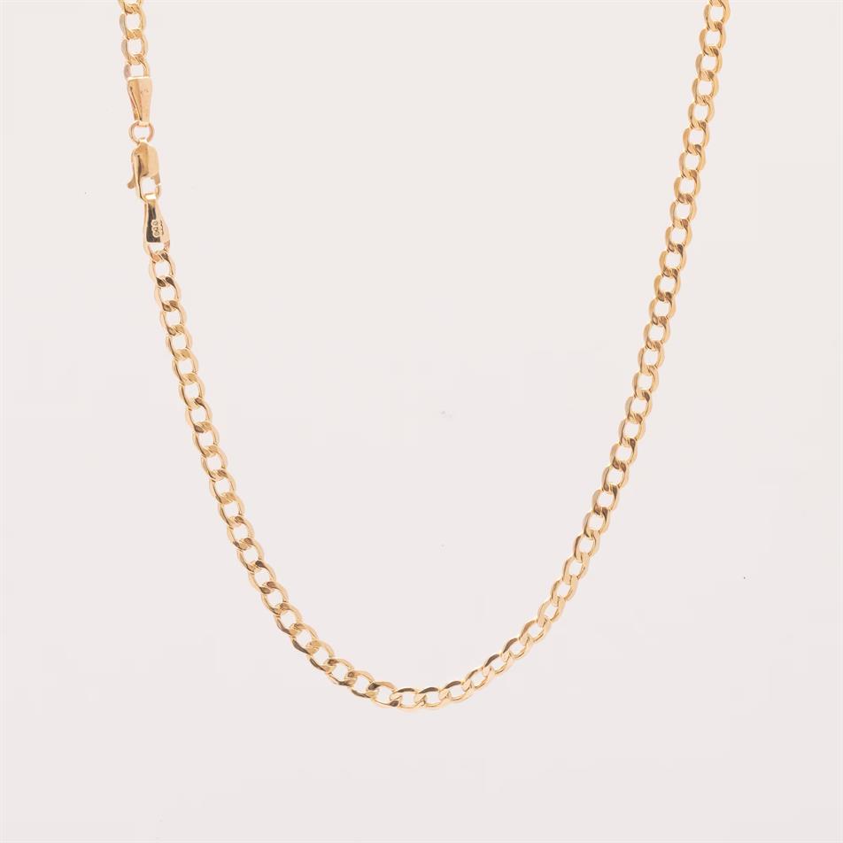 Gold Cuban Curb Chain Bracelet