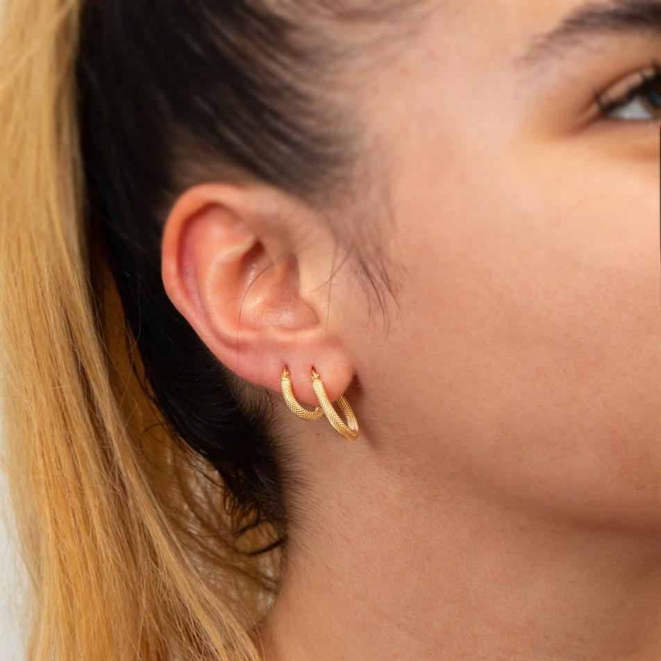 Solid Gold Creole Hoop Earrings
