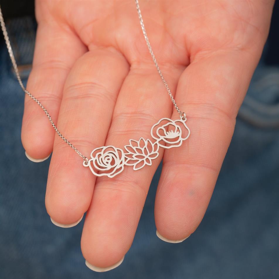 Altın Doğum Çiçeği Kolye