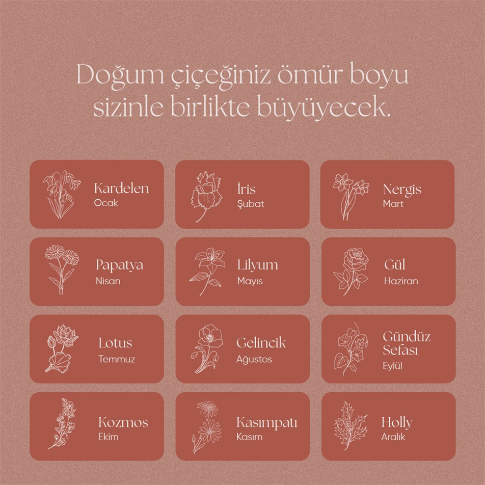 Solid Gold Birth Flower Ring