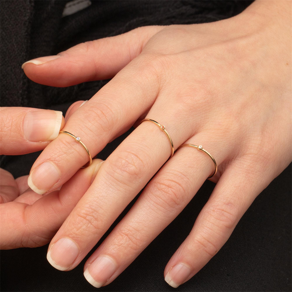 Gold Mom Birthstone Ring