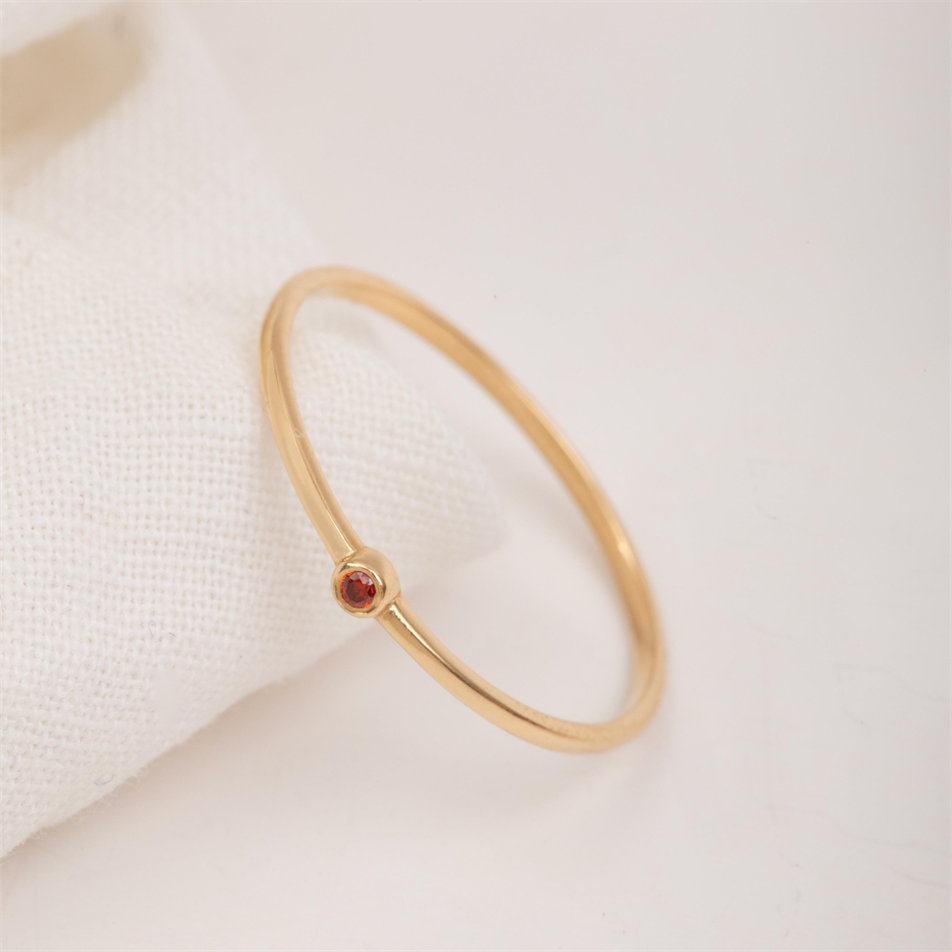 Gold Mom Birthstone Ring