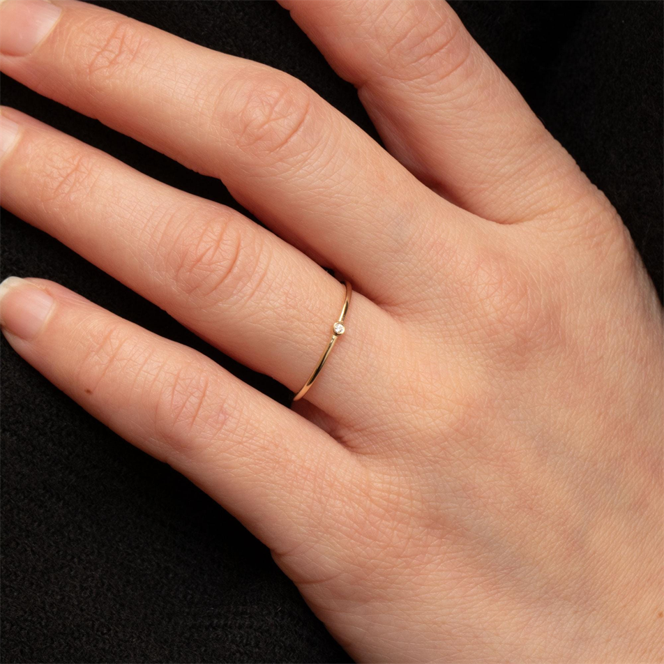 Gold Mom Birthstone Ring