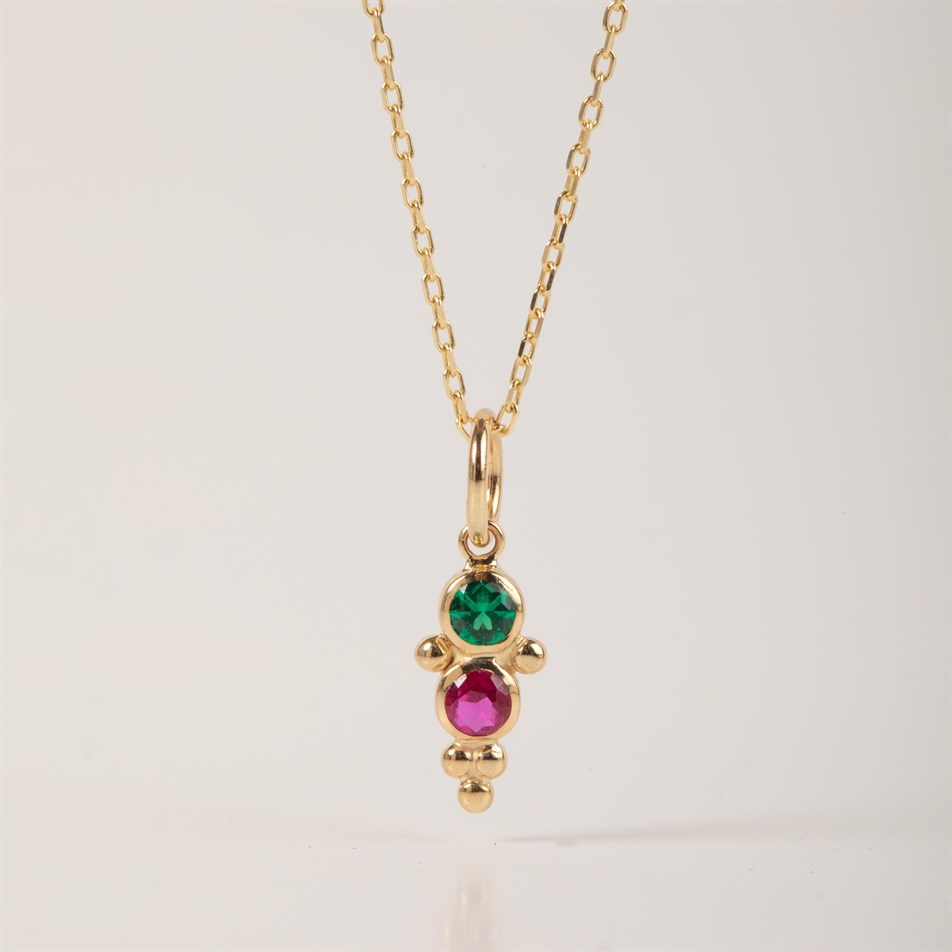 Gold Birthstone Bar Necklace