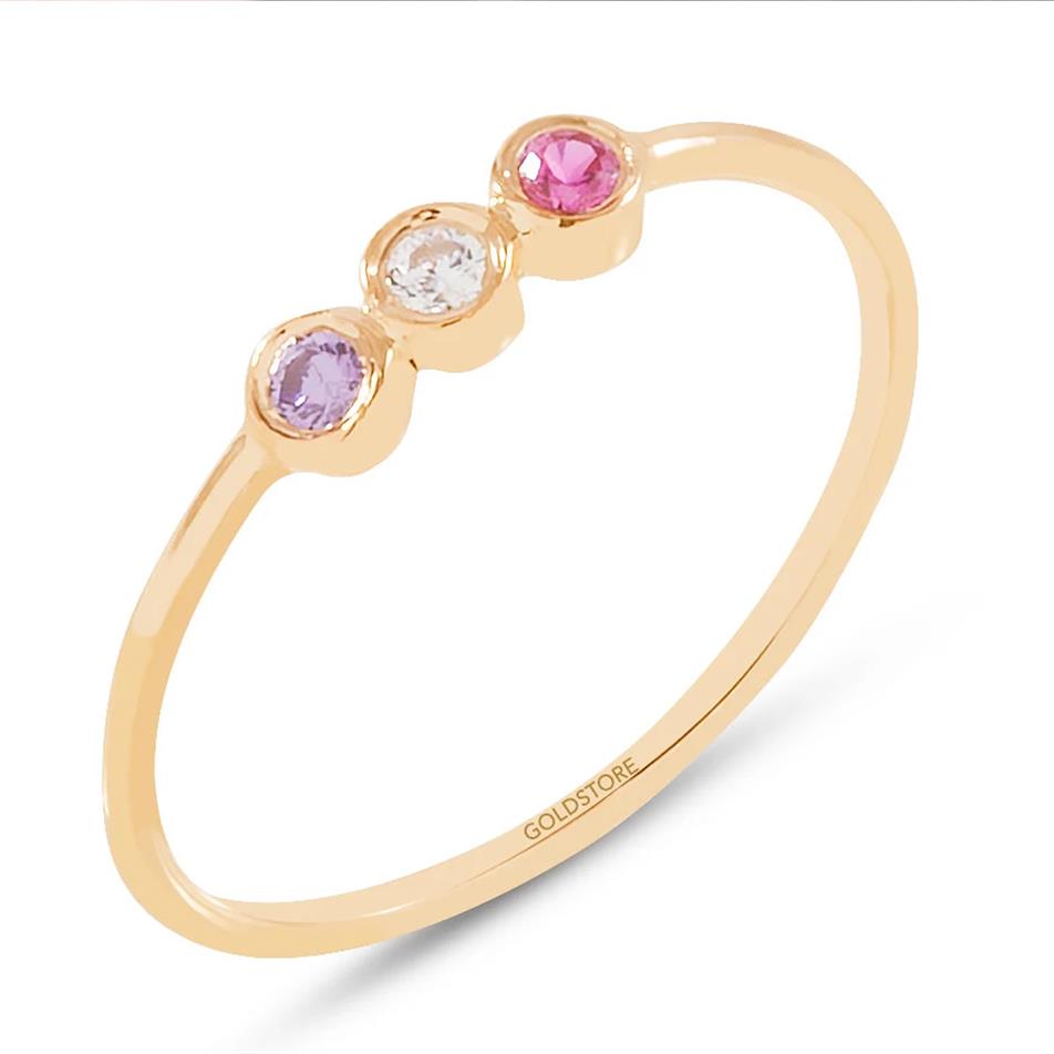 Altın Doğum Taşlı Yüzük