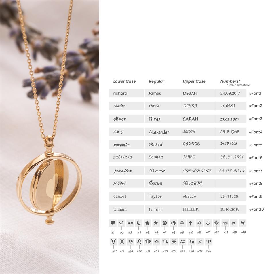 Solid Gold Spinning Disk Necklace