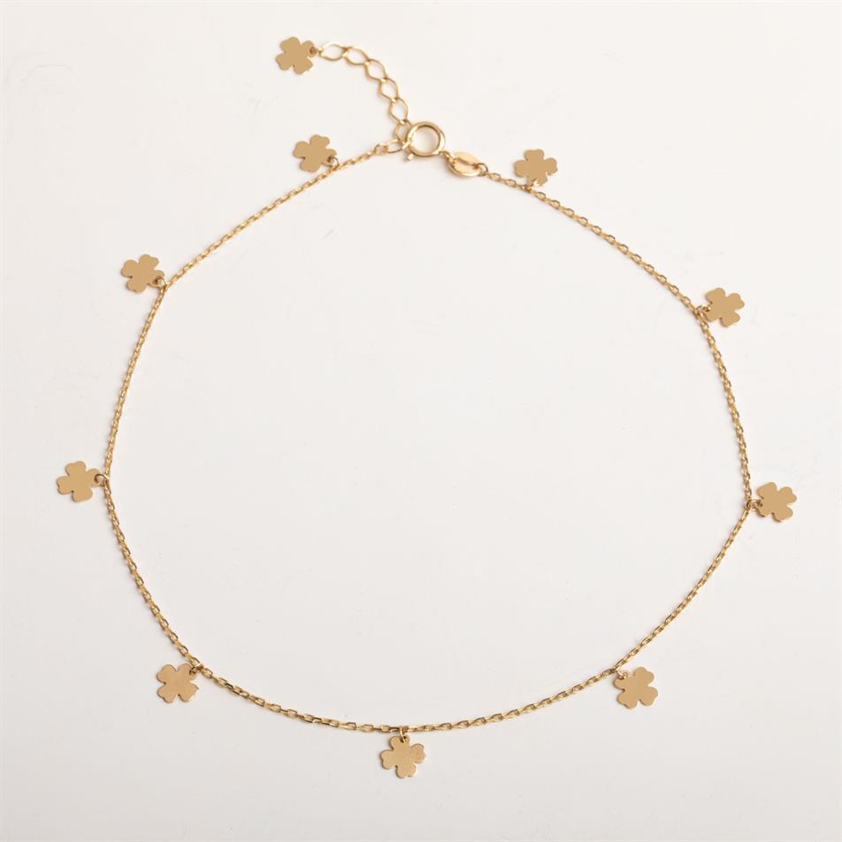 Altın Dört Yapraklı Yonca Halhal