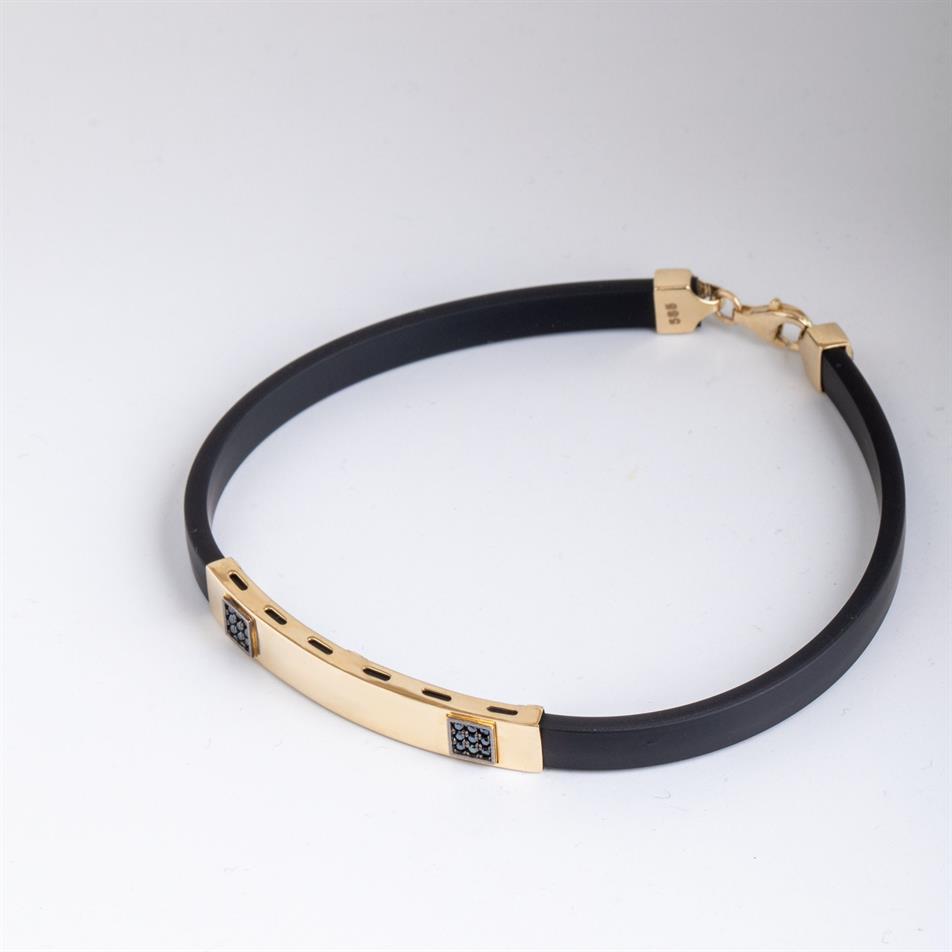 Gold Mens Bar Bracelet