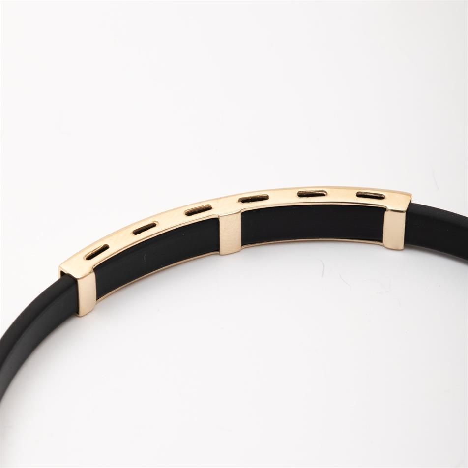 Solid Gold Mens Bar Bracelet