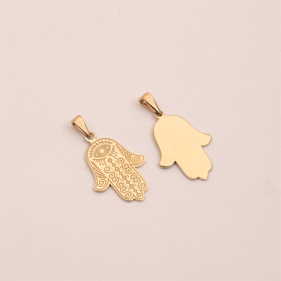 Gold Hamsa Pendant Necklace