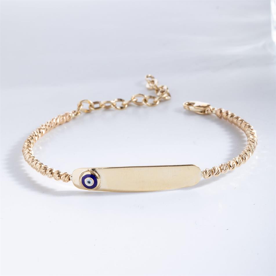 Gold Beaded Baby Name Bracelet