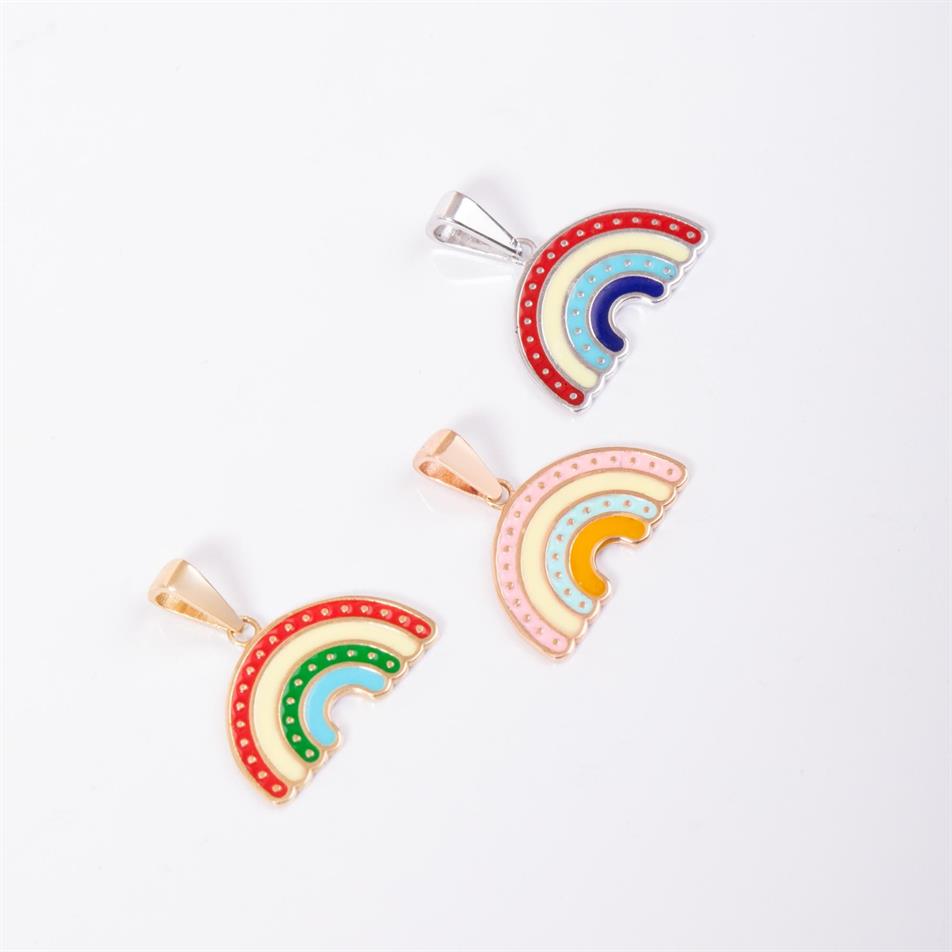 Altın Gökkuşağı Mineli Kolye