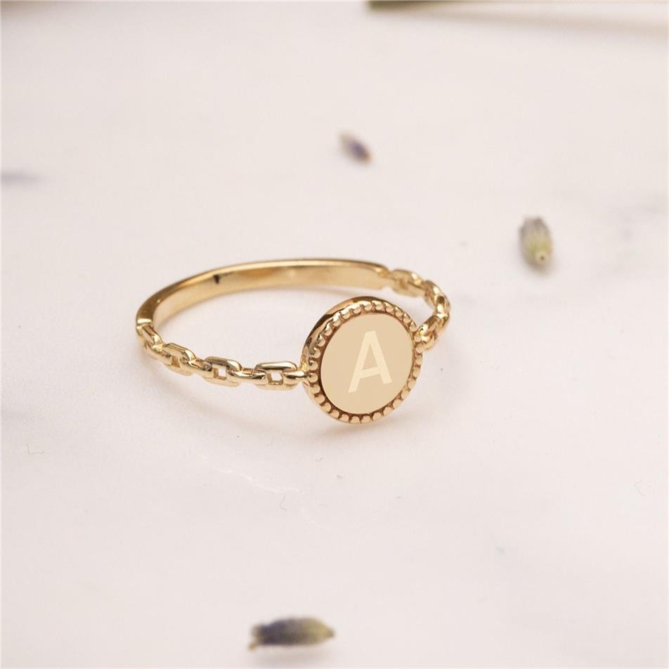 Solid Gold Sun Disc Ring