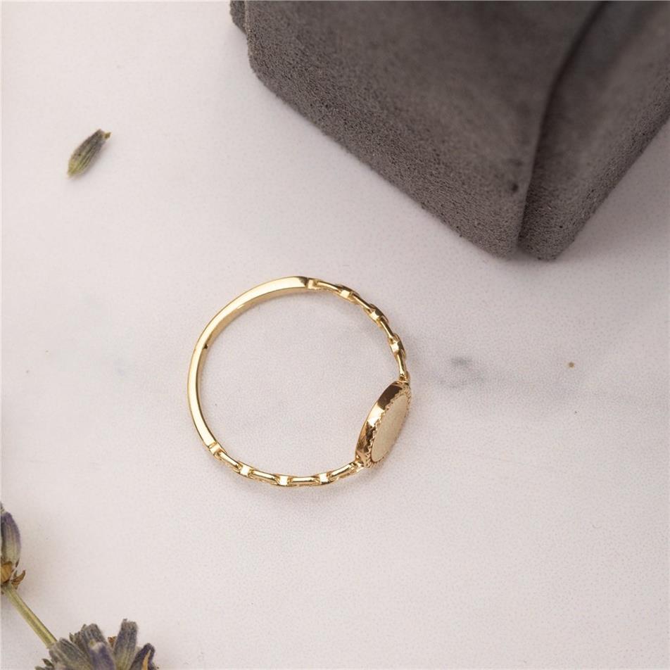 Solid Gold Sun Disc Ring