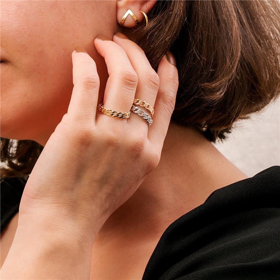 Solid Gold Cuban Link Ring