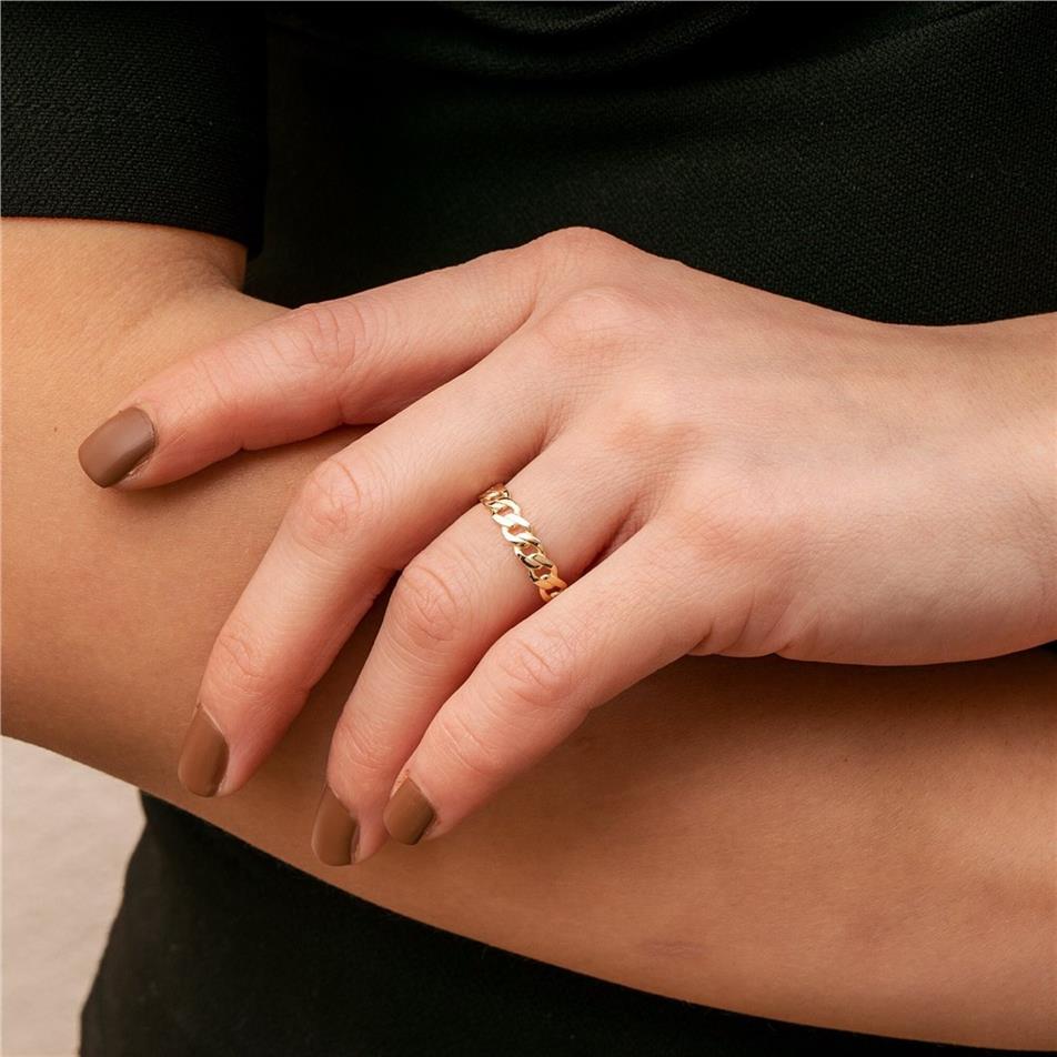 Solid Gold Cuban Link Ring