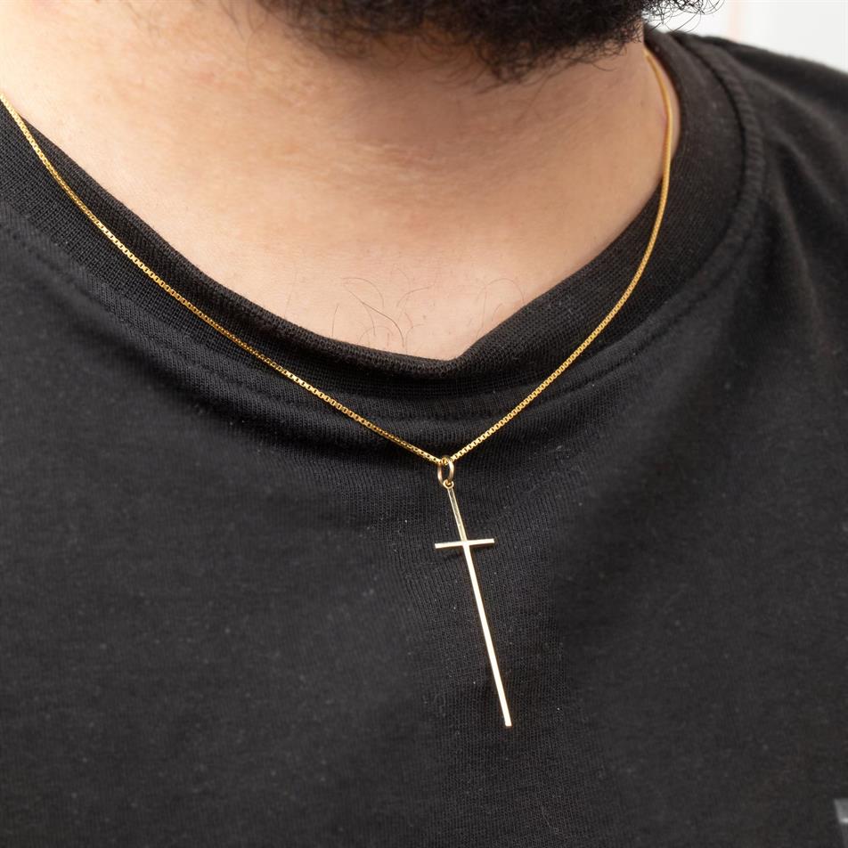 Solid Gold Cross Necklace
