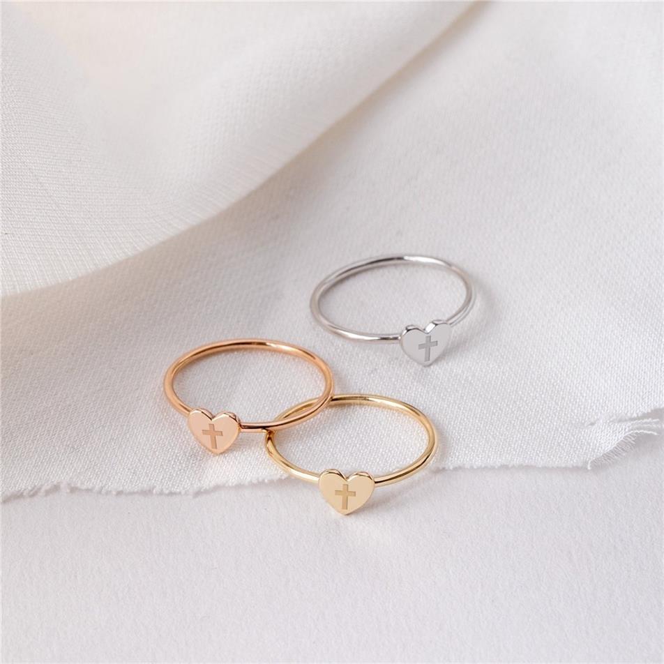 Solid Gold Tiny Heart Ring