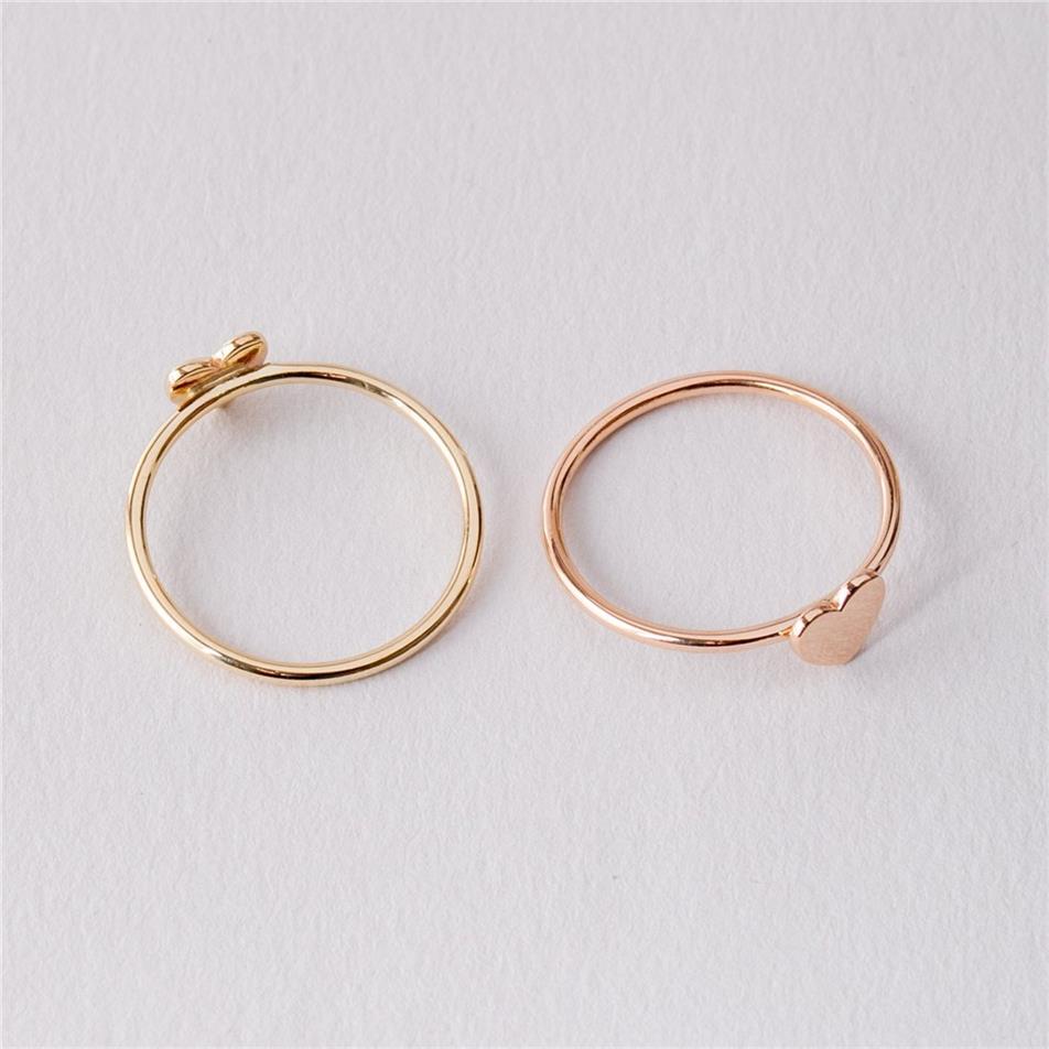 Solid Gold Tiny Heart Ring