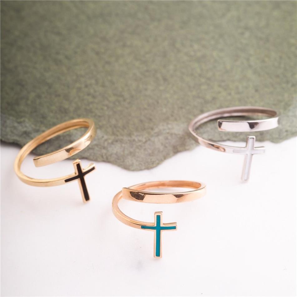 Solid Gold Cross Wrap Ring