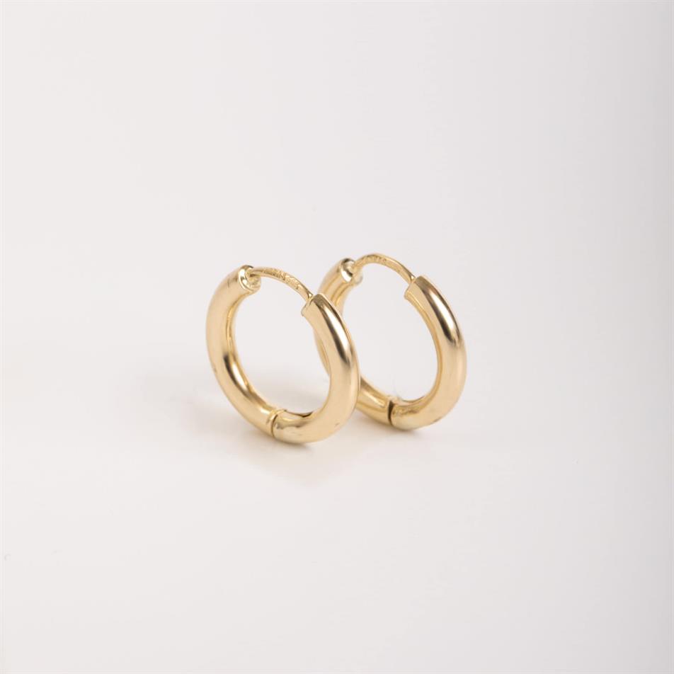Solid Gold Huggie Hoop Earrings