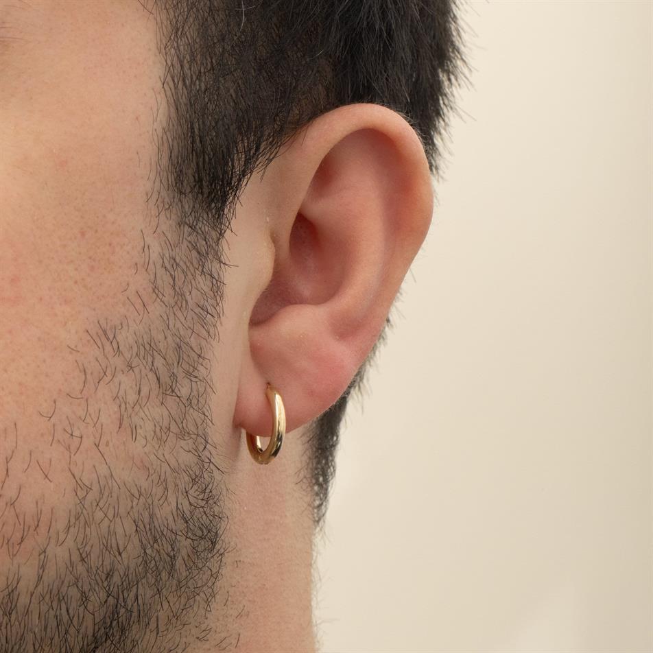 Solid Gold Huggie Hoop Earrings