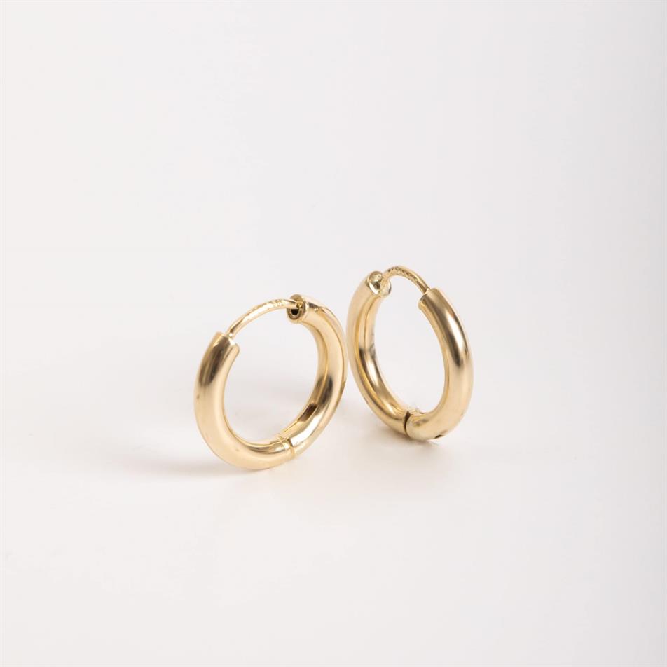Solid Gold Huggie Hoop Earrings