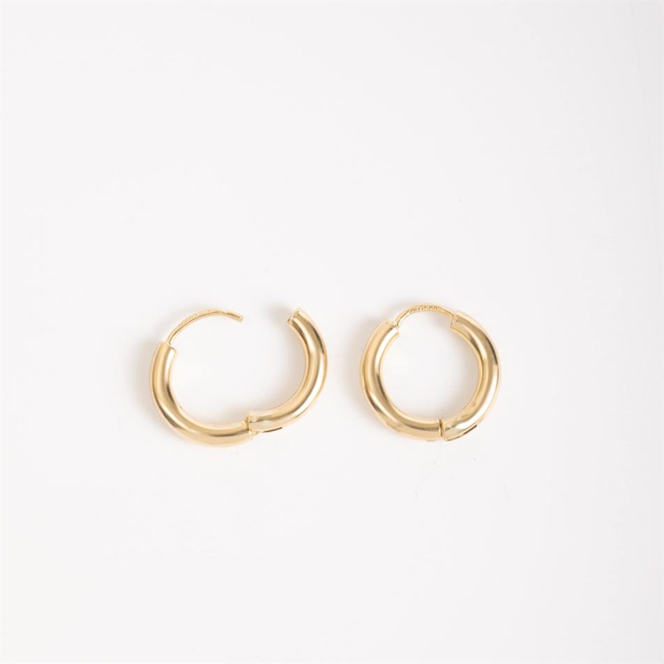 Solid Gold Huggie Hoop Earrings