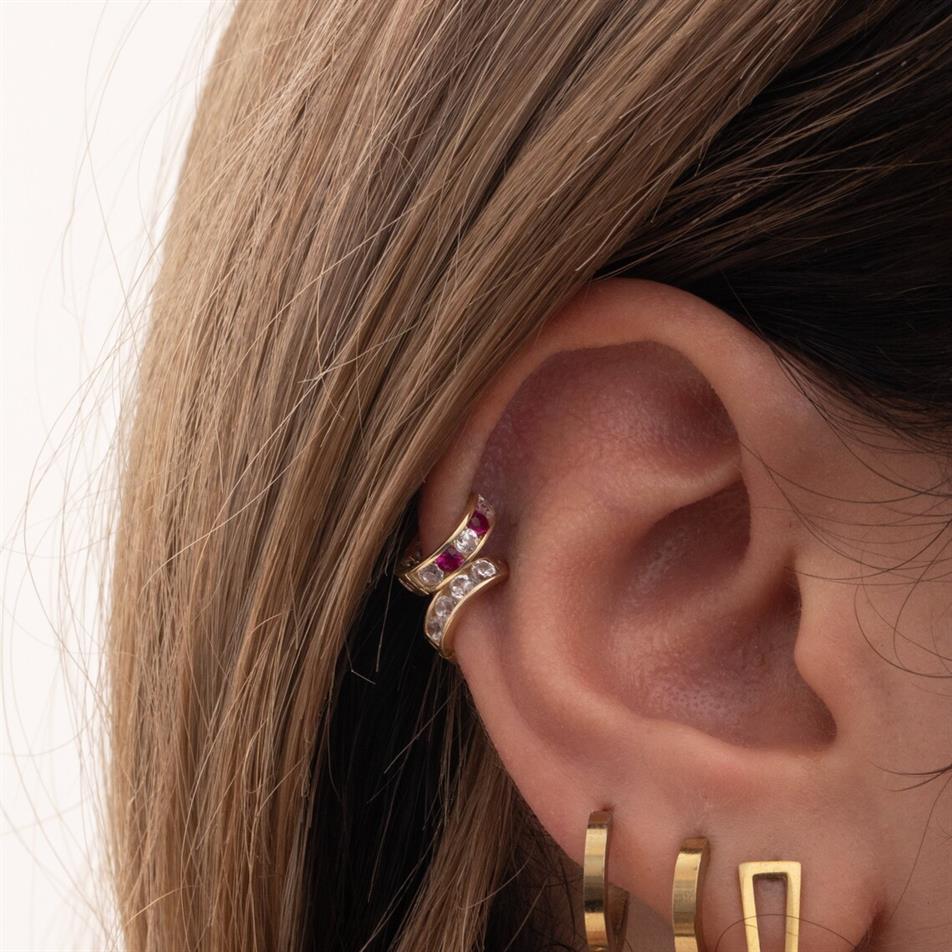 Solid Gold Tragus Hoop Earrings