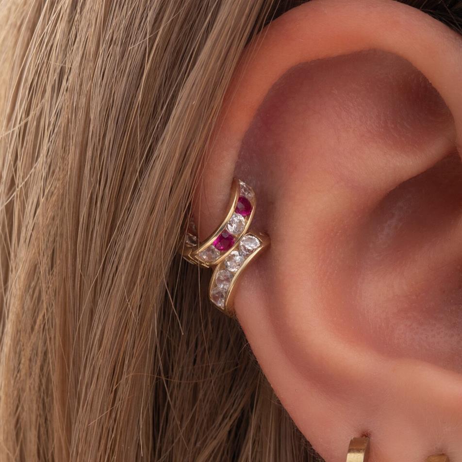 Solid Gold Tragus Hoop Earrings