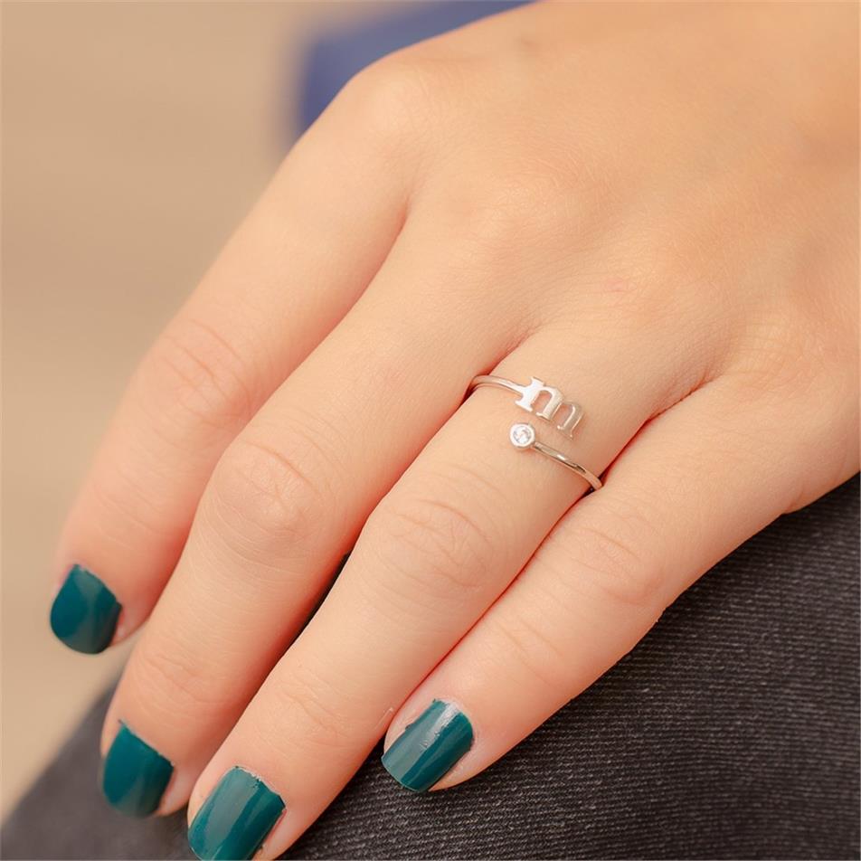 Solid Gold Letter Ring