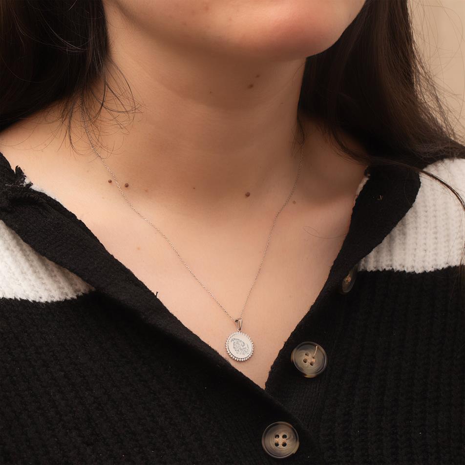 Gold Custom Name and Portrait Necklace