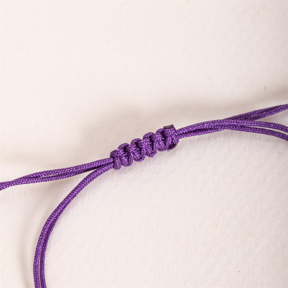 Gold Monogram Disc Cord Bracelet