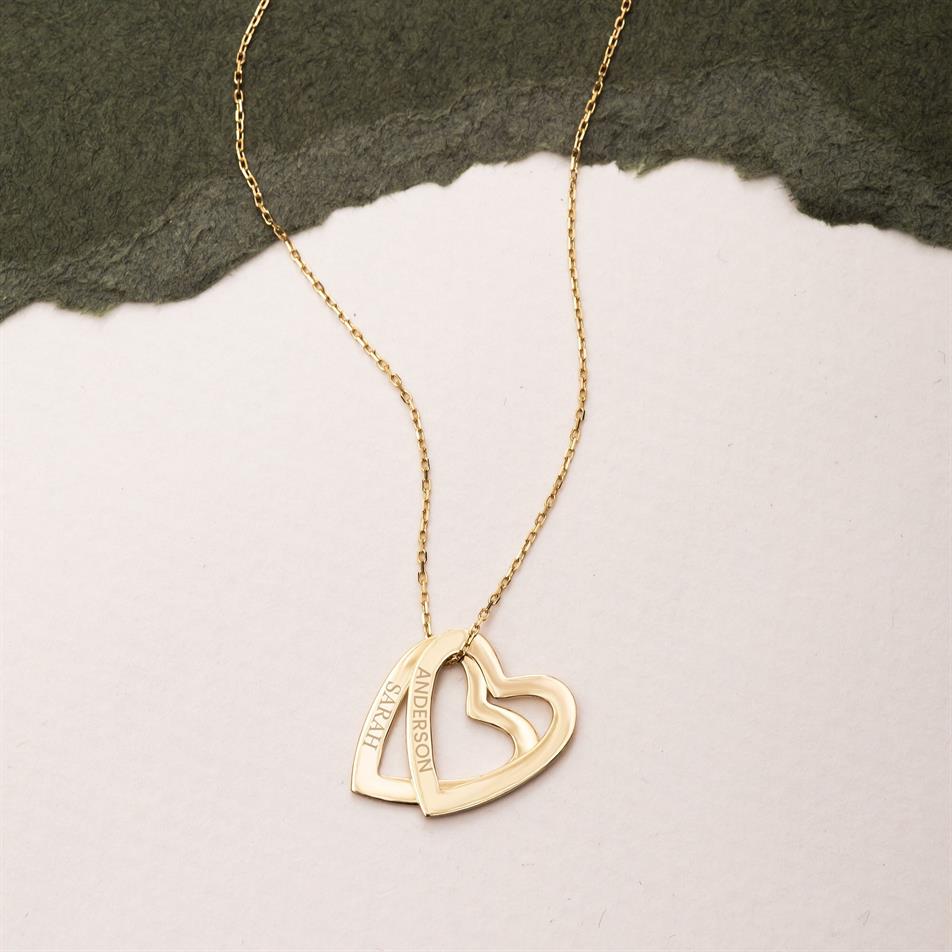 Gold Personalized Heart Necklace