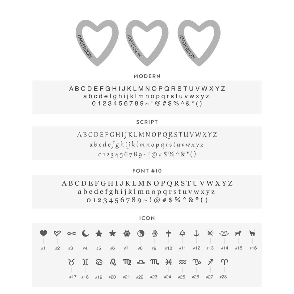 Gold Personalized Heart Necklace