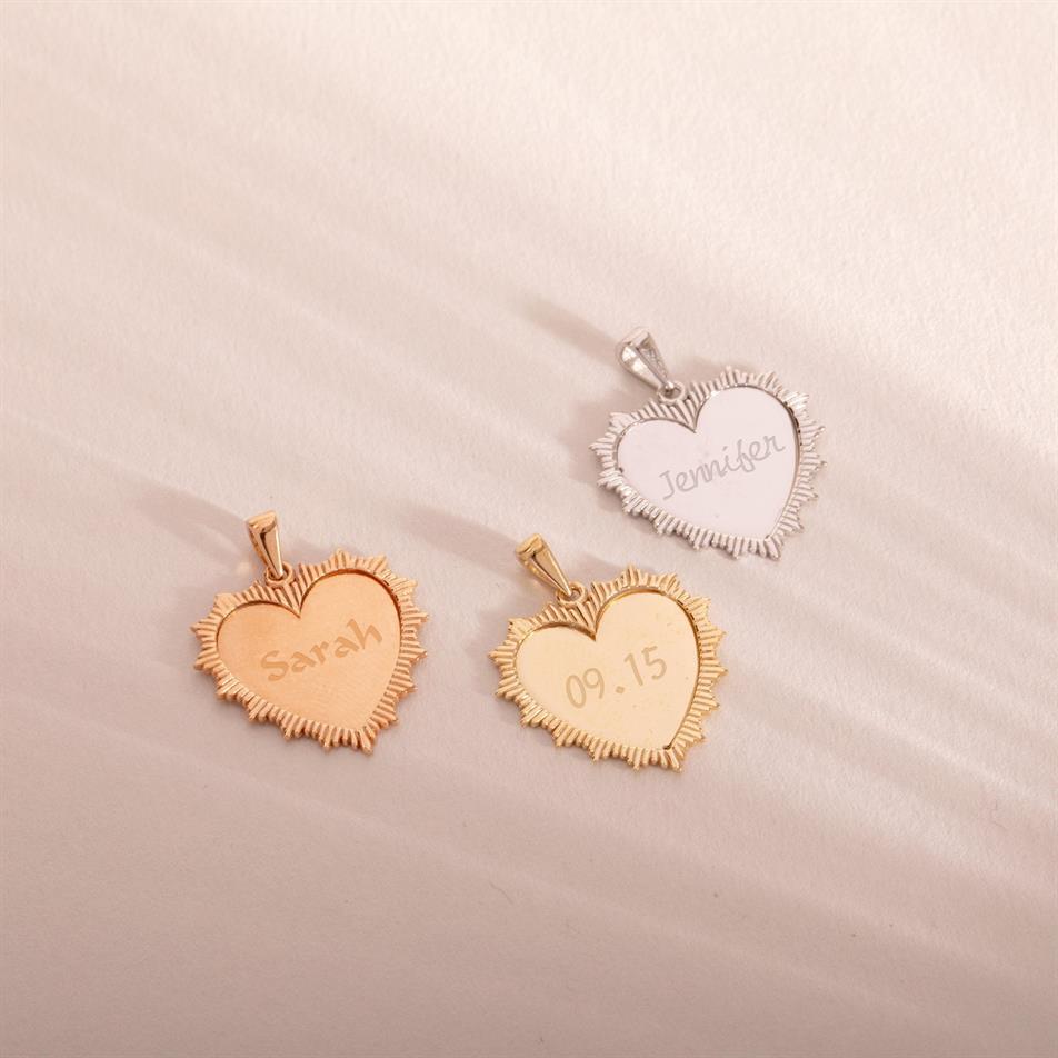 Gold Personalized Sunburst Pendant